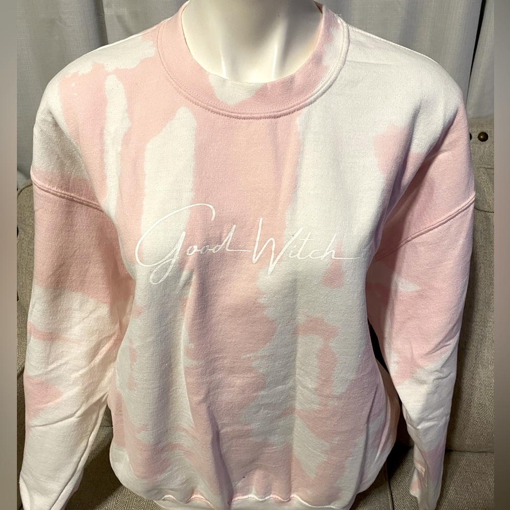 Good witch bleach pink sweater